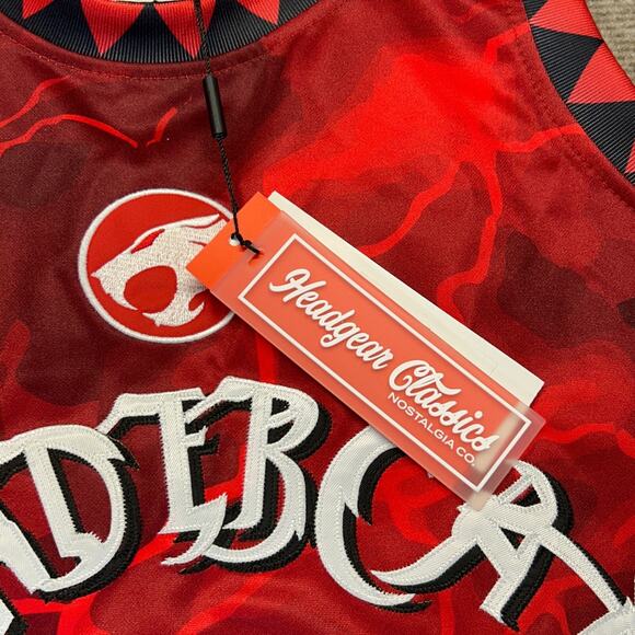 Thundercats Basketball Jersey Men's XL Red Lightning Headgear Classics NEW - Picture 6 of 13